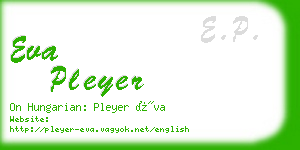 eva pleyer business card